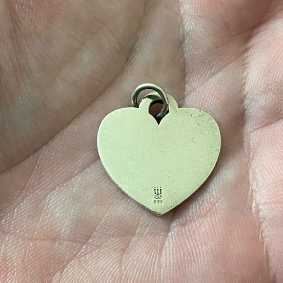James Avery Retired Love Script Heart Charm - Picture 2 of 2